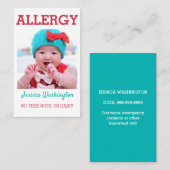 Aangepaste foto Kinder waarschuwingswaarschuwing I Visitekaartje (Voorkant / Achterkant)