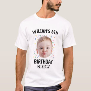 Aangepaste foto kinderverjaardagscrew Elke leefti T-shirt