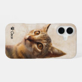 Aangepaste Foto Kitten Kat Huisdier Hond Sjabloon iPhone 16 Hoesje (Achterkant horizontaal)