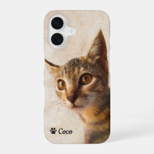 Aangepaste Foto Kitten Kat Huisdier Hond Sjabloon iPhone 16 Hoesje