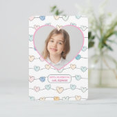 Aangepaste foto klas valentijnsdag bedankkaart (Staand voorkant)