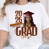 Aangepaste foto Klas van 2027 afstudeercadeau T-shirt
