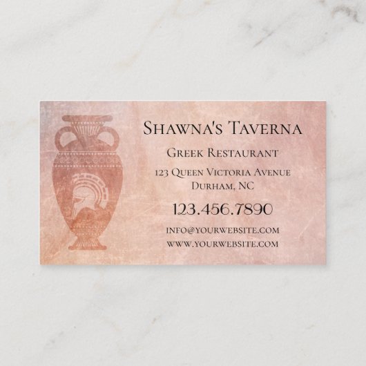 Aangepaste foto Klassiek Grieks Visitekaartje (Achterkant)