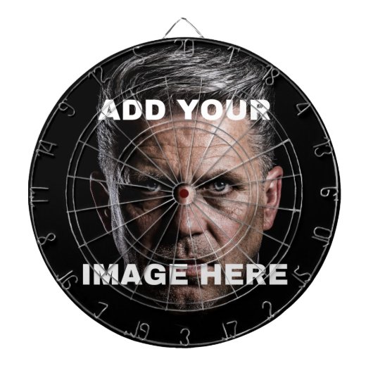 Aangepaste foto Klassieke persoonlijke Sjabloon af Dartbord (Voorkant)