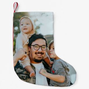 Aangepaste foto kleine kerstsok
