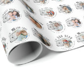 Aangepaste foto kleinzoon verjaardag cadeaupapier (Rol Hoek)