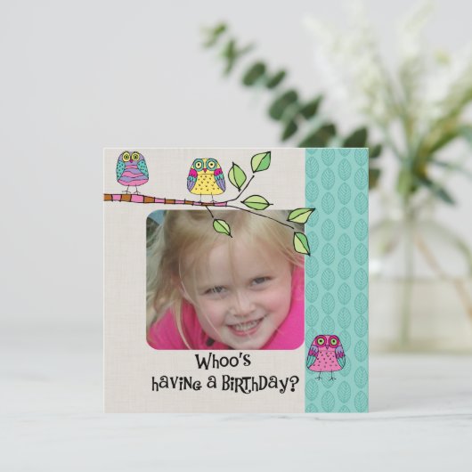 Aangepaste foto - kleurrijke eigenaar - Birthday - Kaart (Staand voorkant)