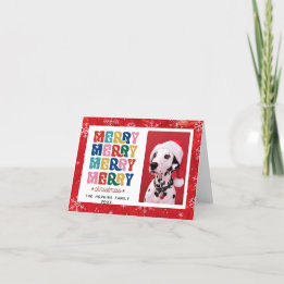 Aangepaste Foto Kleurrijke Kerst Vlakke Vakantie K Feestdagen Kaart