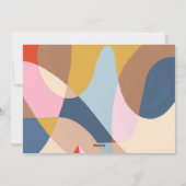 Aangepaste foto Kleurrijke Unieke Abstracte Gelukk Feestdagenkaart (Achterkant)