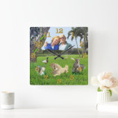 Aangepaste FOTO-klokken uw foto en foto's Vierkante Klok (Huis)