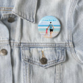 Aangepaste foto-knop Gepersonaliseerde tekst Ronde Button 5,7 Cm (In situ)