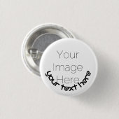 Aangepaste foto-knopspeld – Gepersonaliseerde teks Ronde Button 3,2 Cm (Voorkant /achterkant)