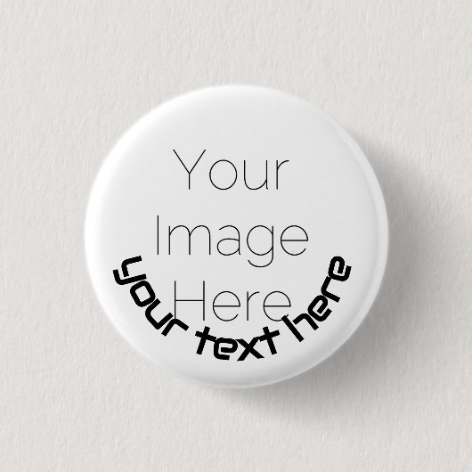 Aangepaste foto-knopspeld – Gepersonaliseerde teks Ronde Button 3,2 Cm (Voorkant)