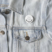 Aangepaste foto-knopspeld – Gepersonaliseerde teks Ronde Button 3,2 Cm (In situ)