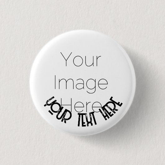 Aangepaste foto-knopspeld – Gepersonaliseerde teks Ronde Button 3,2 Cm (Voorkant)