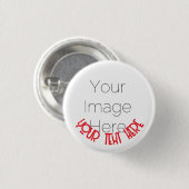 Aangepaste foto-knopspeld – Gepersonaliseerde teks Ronde Button 3,2 Cm (Voorkant /achterkant)
