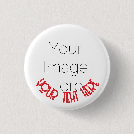 Aangepaste foto-knopspeld – Gepersonaliseerde teks Ronde Button 3,2 Cm (Voorkant)