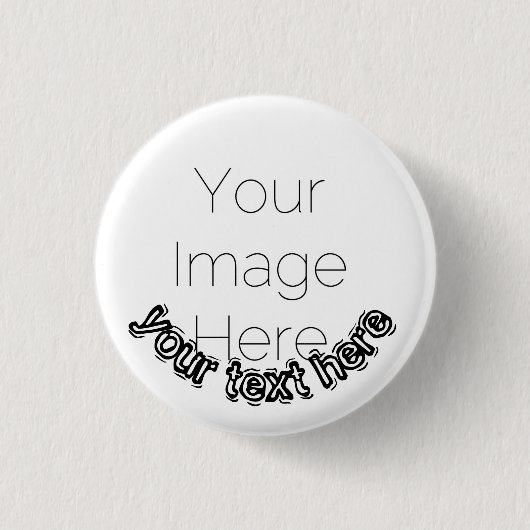 Aangepaste foto-knopspeld – Gepersonaliseerde teks Ronde Button 3,2 Cm (Voorkant)