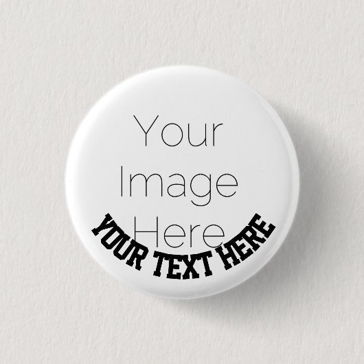 Aangepaste foto-knopspeld – Gepersonaliseerde teks Ronde Button 3,2 Cm (Voorkant)