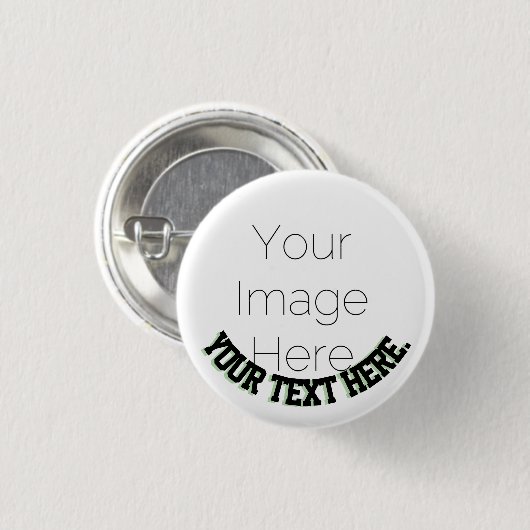 Aangepaste foto-knopspeld – tekst Badge feestje pl Ronde Button 3,2 Cm (Voorkant /achterkant)