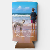 Aangepaste foto Koelbox Uw foto's en tekst Seltzer Blikjeskoeler (Achterkant)