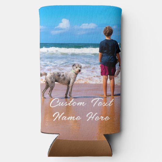 Aangepaste foto Koelbox Uw foto's en tekst Seltzer Blikjeskoeler (Achterkant)