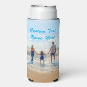 Aangepaste Foto Koelbox Uw Foto's en Tekstnaam Seltzer Blikjeskoeler (Seltzer Achterkant)