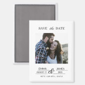 Aangepaste foto Koelkast Save the Date magneet (Voorkant / Achterkant)