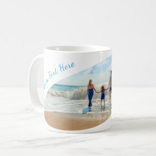 Aangepaste foto koffie Mok met aangepaste tekst na