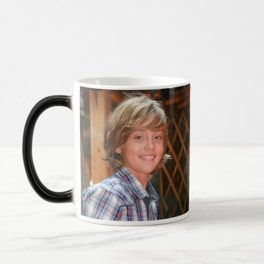 Aangepaste foto koffiemok magische mok (Links)
