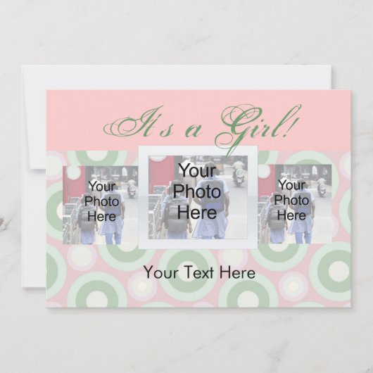 Aangepaste foto-koninklijk, een meisje aankondiging (Voorkant)