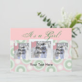 Aangepaste foto-koninklijk, een meisje aankondiging (Staand voorkant)