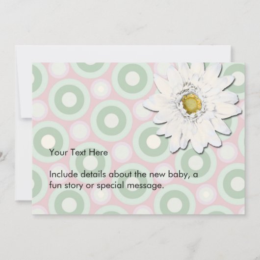 Aangepaste foto-koninklijk, een meisje aankondiging (Achterkant)