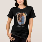 Aangepaste foto koppel en tekst Valentijnsdag cade Tri-Blend Shirt (Voorkant)