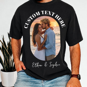Aangepaste foto koppel en tekst Valentijnsdag cade Tri-Blend Shirt