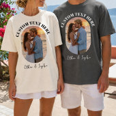 Aangepaste foto koppel en tekst Valentijnsdag cade Tri-Blend Shirt