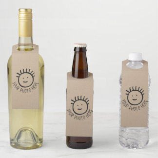 Aangepaste foto KRAFT FLES HANGER LABELS Sjabloon