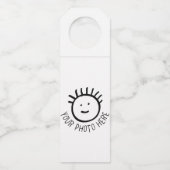 Aangepaste foto KRAFT FLES HANGER LABELS Sjabloon (Voorkant)