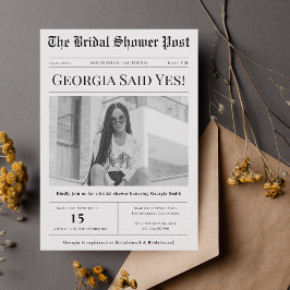 Aangepaste foto  kranten Vrijgezellenfeest Kaart