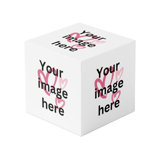 Aangepaste foto kubus voor cadeau (Voorkant hoekig)