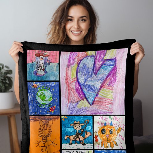 Aangepaste foto kunst kinderherinnering fleece deken