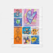 Aangepaste foto kunst kinderherinnering met 8 foto fleece deken (Voorkant)