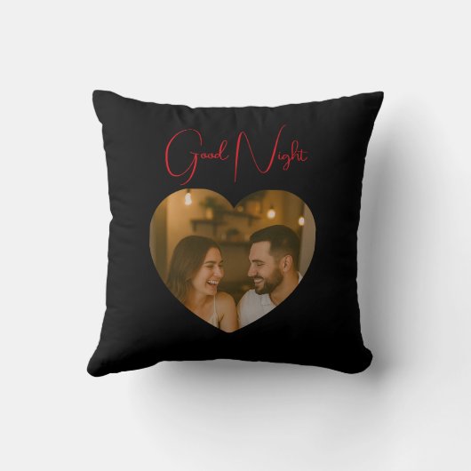 Aangepaste foto kussen met Goedemorgen en Goedenac (Achterkant)