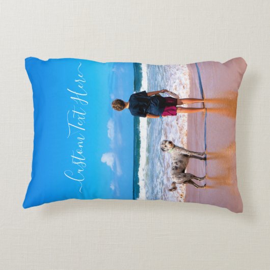 Aangepaste foto kussen met uw foto's en tekst (Achterkant)