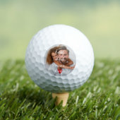 Aangepaste foto l Beste papa ooit & Cute rode hart Golfballen (Insitu Shirt)