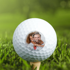 Aangepaste foto l Beste papa ooit & Cute rode hart Golfballen