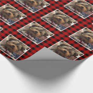 Aangepaste foto Landrode buffelplaat foto Cadeaupapier