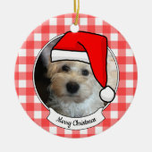 Aangepaste foto Landrode buffelplaat foto Keramisch Ornament (Voorkant)