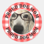 Aangepaste foto Landrode buffelplaat foto Ronde Sticker (Voorkant)