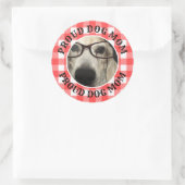 Aangepaste foto Landrode buffelplaat foto Ronde Sticker (Tas)